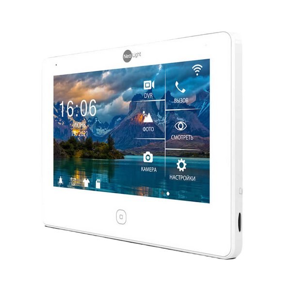 Комплект видеодомофона Neolight NeoKIT HD Pro WF Black: видеодомофон 7" с Wi-Fi с детектором движения и 2 Мп видеопанель 178458 фото