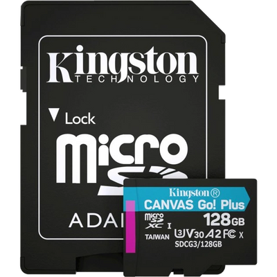 Kingston microSDXC 128 Гб U3 V30 A2 (SDCG3/128GBSP) Карта пам&rsquo;яті 27874 фото