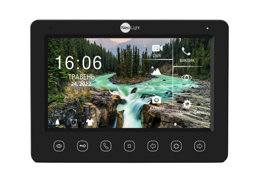 Комплект відеодомофона Neolight NeoKIT FHD Pro B/Graphite: відеодомофон 7" з детектором руху і 2 Мп відеопанель 202019 фото
