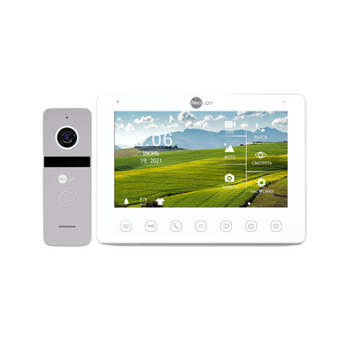 Комплект видеодомофона Neolight NeoKIT HD+ Silver: видеодомофон 7" с детектором движения и 2 Мп видеопанель 178440 фото