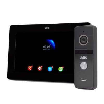 Комплект Wi-Fi відеодомофонa 7" ATIS AD-770FHD/T-Black з підтримкою Tuya Smart + AT-400HD Black 1156993 фото